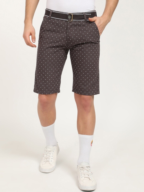 

V2 Value & Variety Men Grey Striped Printed Shorts