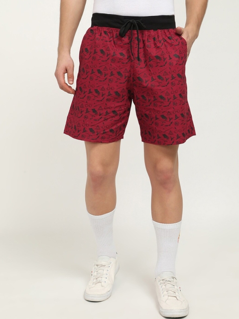 

V2 Value & Variety Men Maroon Conversational Printed Shorts