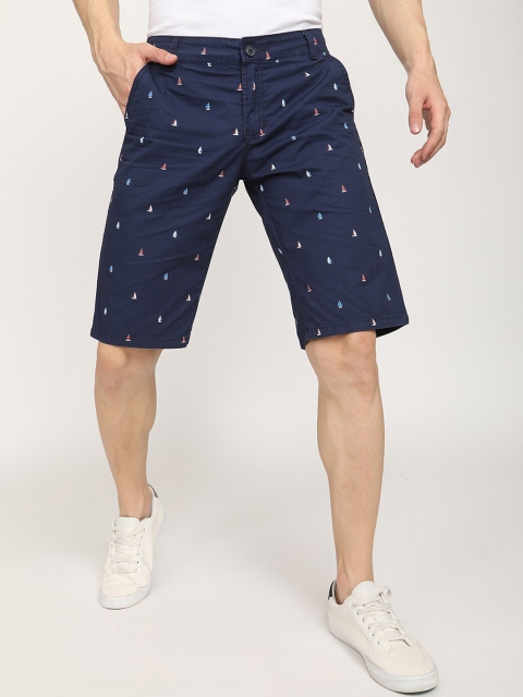 

V2 Value & Variety Men Blue Printed Shorts