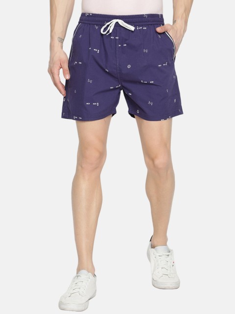 

V2 Value & Variety Men Blue Printed Shorts