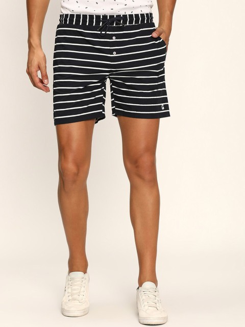 

V2 Value & Variety Men Blue Striped Shorts