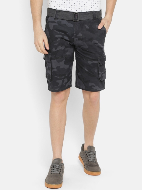 

V2 Value & Variety Men Black Camouflage Printed Cargo Shorts