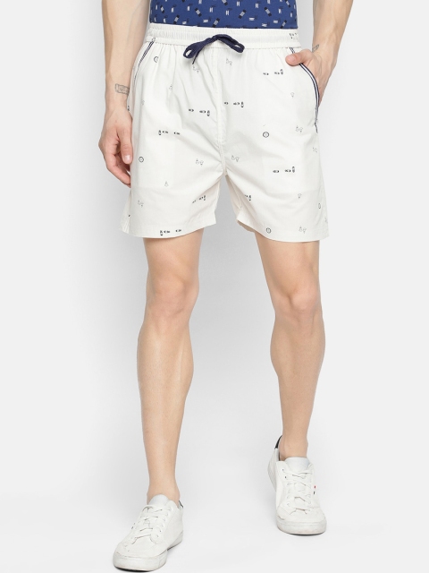 

V2 Value & Variety Men White Conversational Printed Shorts