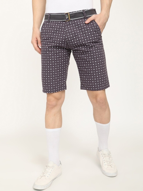 

V2 Value & Variety Men Brown Checked Printed Shorts