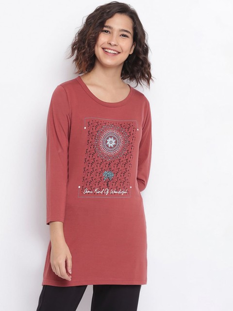 

Duchess Women Pink & Blue Printed Night suit