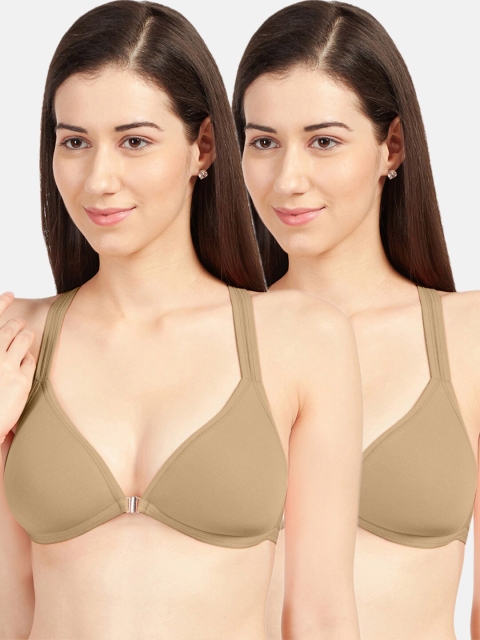 

Sonari Tan Solid Heavily Padded Everyday Bra