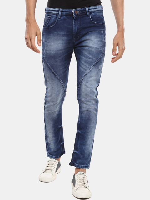 

V-Mart Men Blue Slim Fit Mildly Distressed Heavy Fade Stretchable Jeans