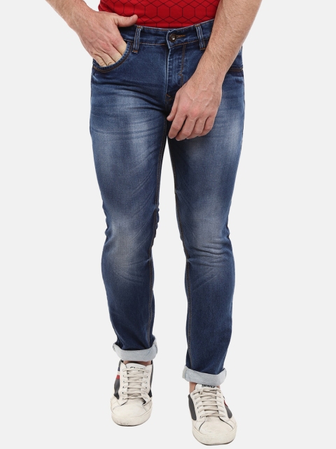 

V-Mart Men Blue Slim Fit Mildly Distressed Heavy Fade Stretchable Jeans