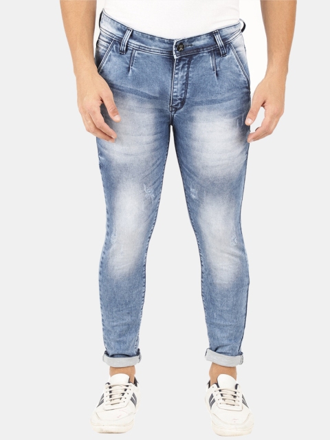 

V-Mart Men Blue Mildly Distressed Heavy Fade Stretchable Jeans