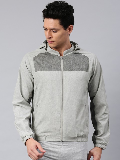 

HRX by Hrithik Roshan Men Grey Melange Solid Sporty RAPID-DRY Jacket