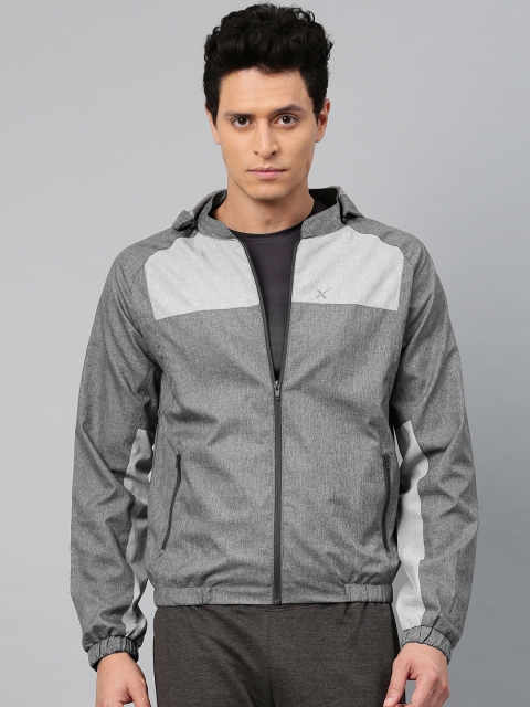 

HRX by Hrithik Roshan Men Grey Solid Sporty RAPID-DRY Jacket