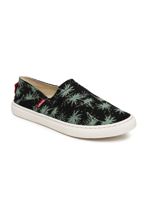 

Levis Men Black Printed Slip-On Sunset Sneakers