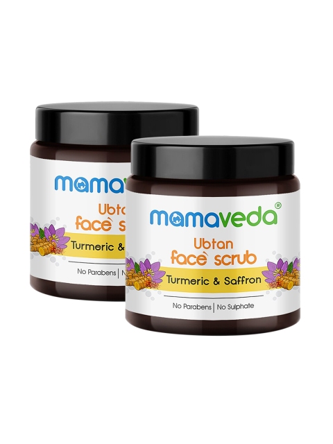 

Mamaveda Set of 2 Ubtan Face Scrubs - Reduce Hyper Pigmentation - 100g each, White