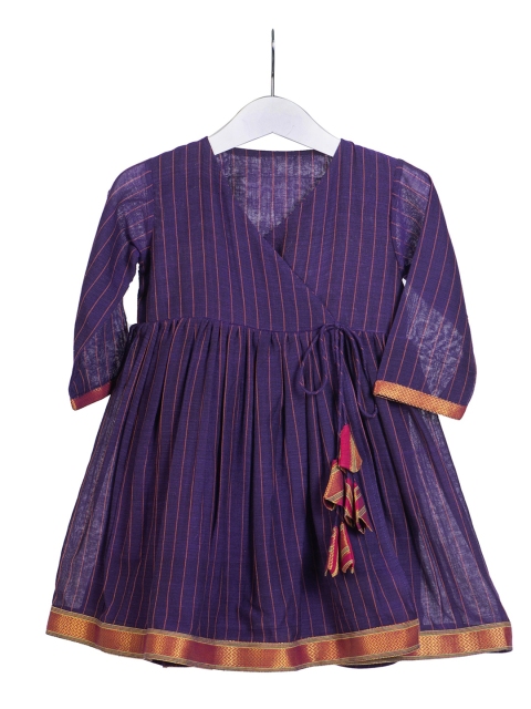 

myRiti Purple Striped Ethnic Empire Dress