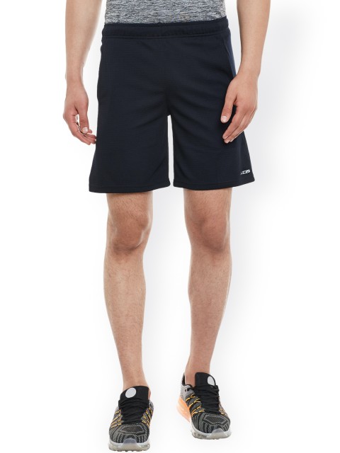 

Alcis Men Black Self-Design Running Waffle Sports Shorts