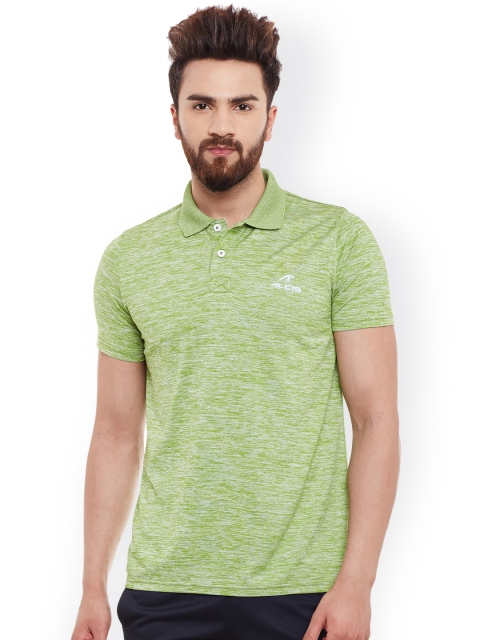 

Alcis Men Green Self-Design Polo T-shirt