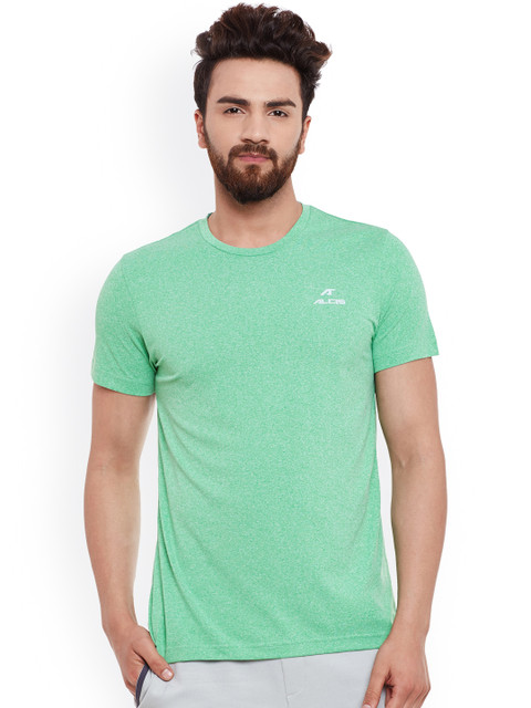 

Alcis Men Green Solid Round Neck T-shirt