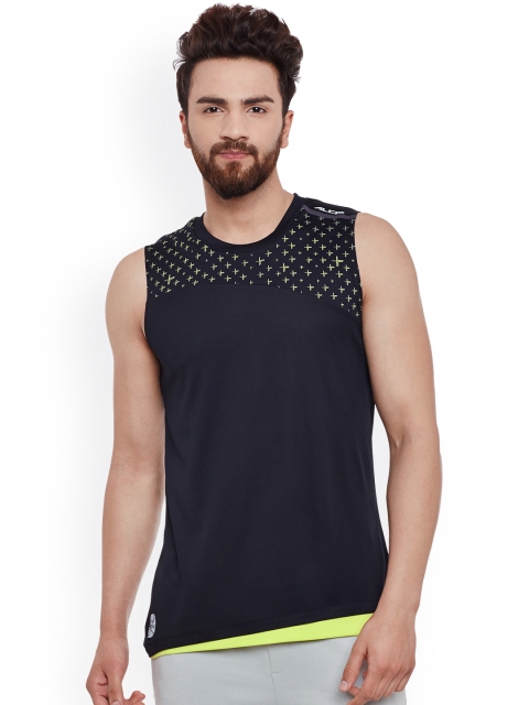 

Alcis Men Black Printed Tennis T-shirt