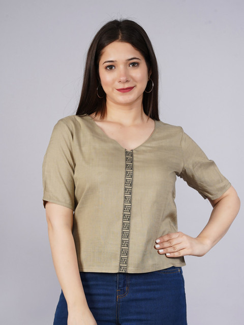 

NITVAN Brown Regular Top