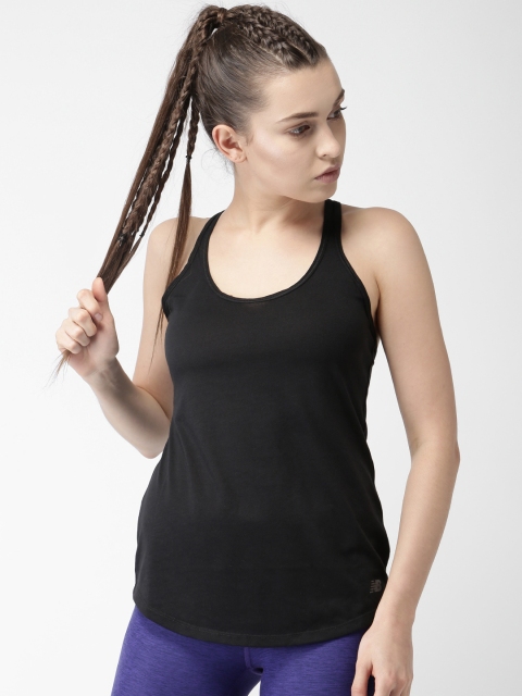 

New Balance Women Black Solid Tank Top