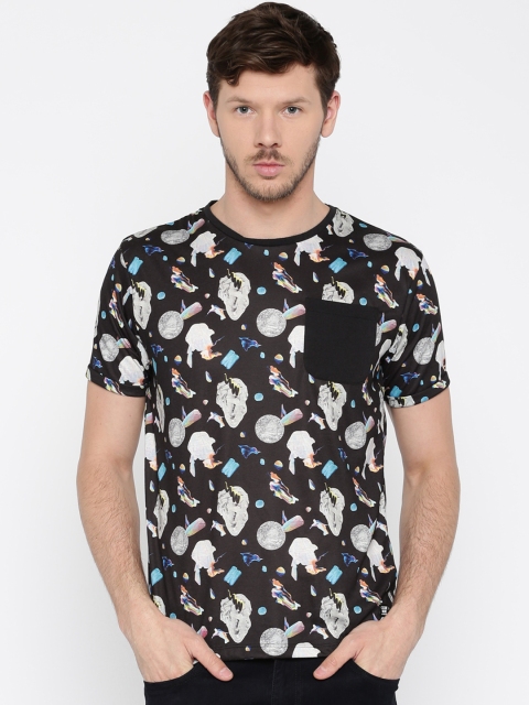 

Voi Jeans Black Printed T-shirt