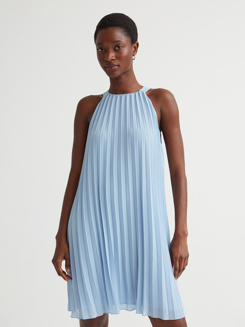 

H&M Blue Pleated Dress