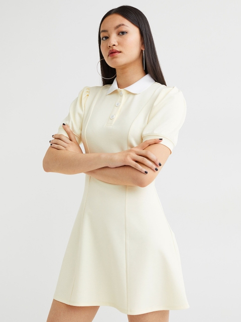 

H&M Yellow Puff-Sleeved Tennis Dress