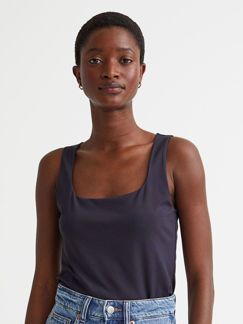 

H&M Blue Fitted Vest Top