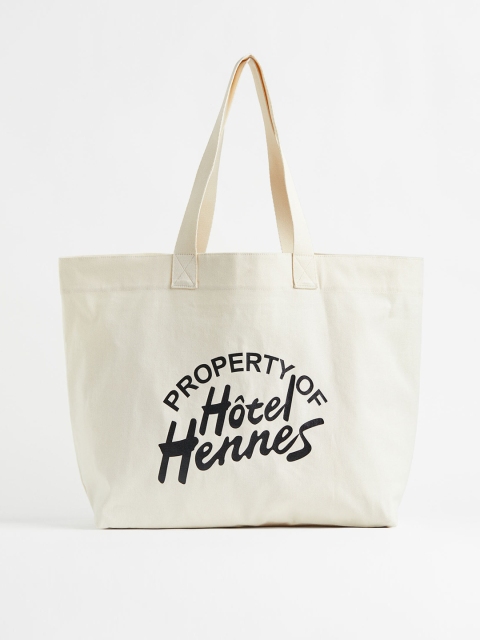 

H&M White Large Canvas Shopper