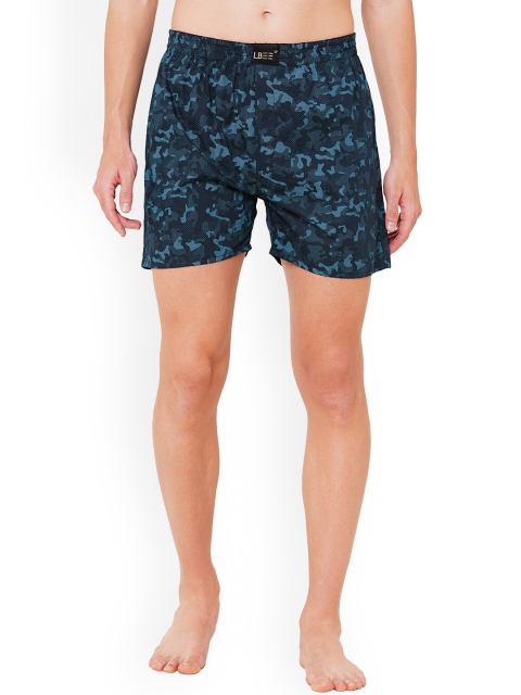 

LBEE Men Navy Blue Printed Anti Bacterial Cotton Boxer