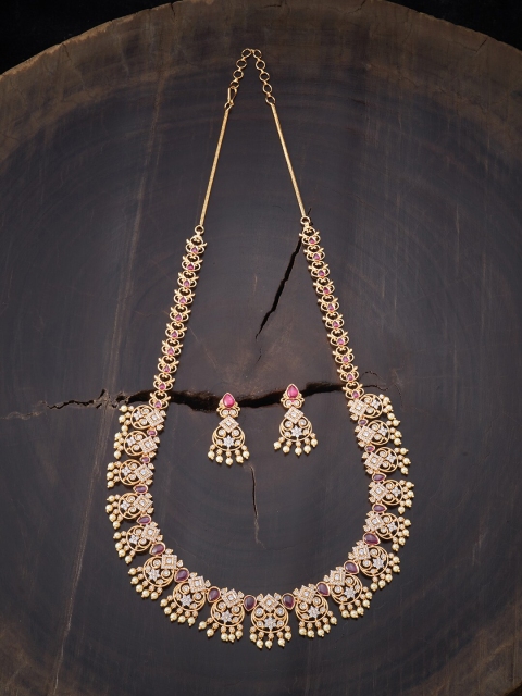 

Kushal's Fashion Jewellery Red Gold-Plated Necklace