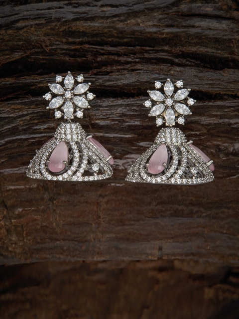 

Kushal's Fashion Jewellery Pink Dome Shaped Studs Earrings