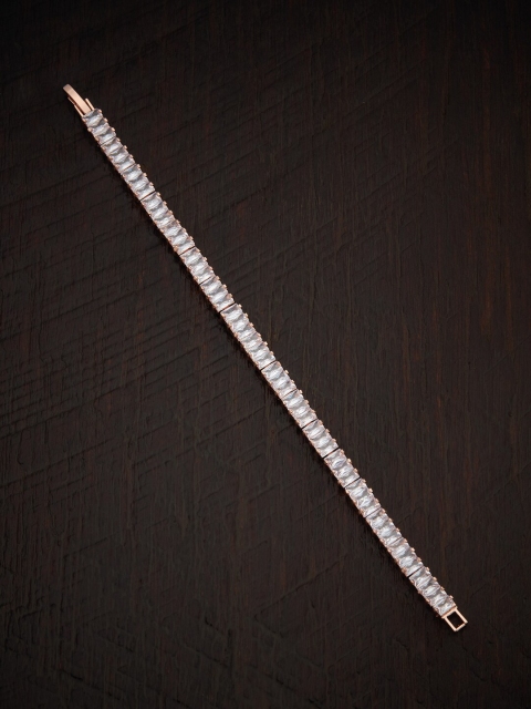 

Kushal's Fashion Jewellery Women Rose Gold-Plated & White Cubic Zirconia Wraparound Bracelet