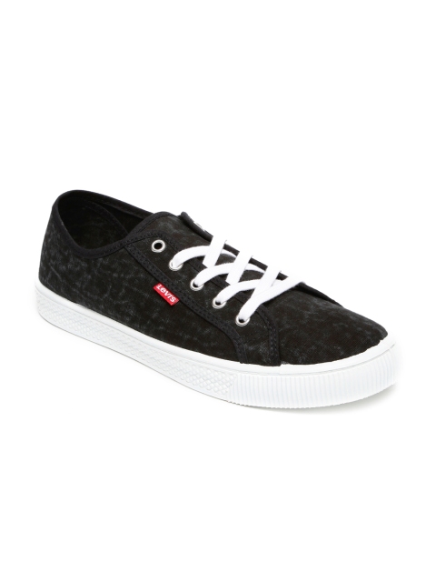 

Levis Men Black Solid Regular Sneakers