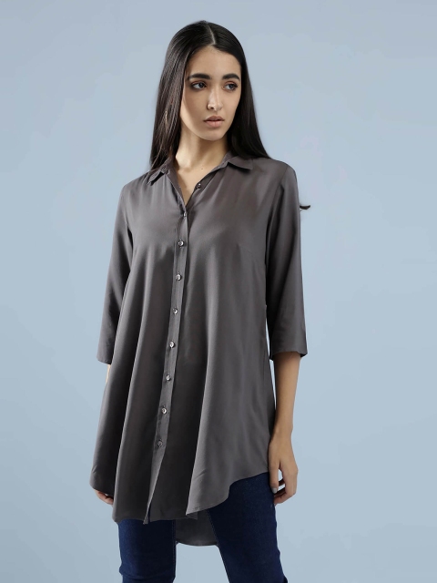 

IDK Grey Shirt Style Longline Top