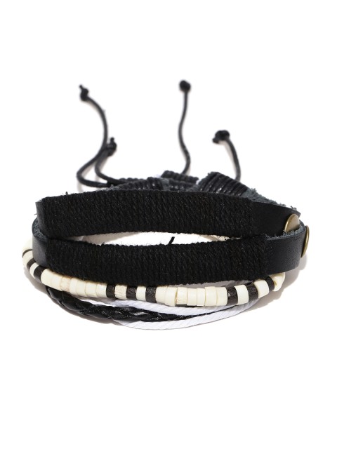 

The Bro Code Men Set of 3 Bracelets, Black
