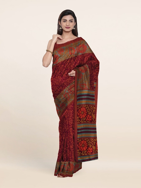 

Pothys Maroon Floral Saree