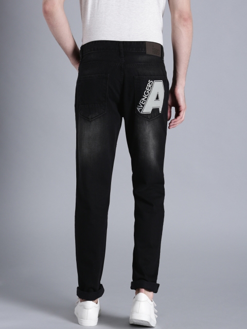 

Kook N Keech Marvel Men Black Mid-Rise Low Distress Jeans