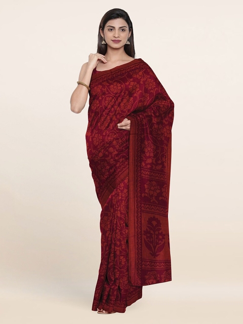 

Pothys Maroon Printed Saree