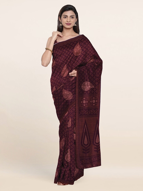 

Pothys Brown Paisley Printed Saree