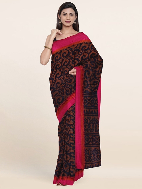 

Pothys Blue & Pink Ethnic Motifs Saree