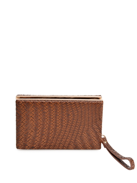 

Kazo Brown Textured Box Clutch