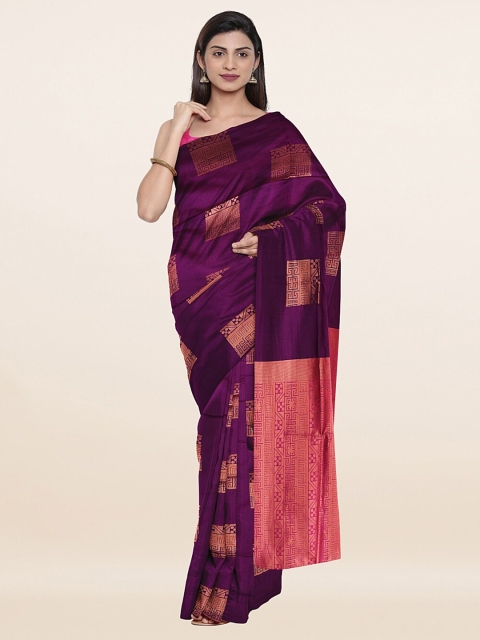

Pothys Violet & Pink Woven Design Saree