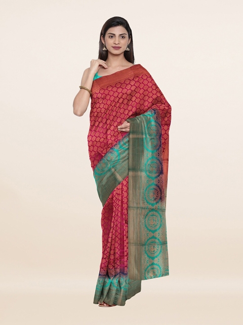 

Pothys Purple & Blue Woven Design Art Silk Saree