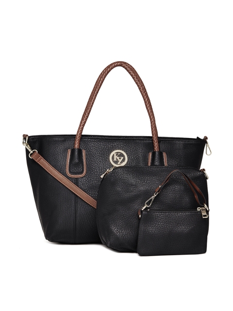 

Kazo Black Shoulder Bag with Pouches
