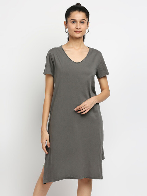 

effy Grey Organic Cotton A-Line Dress