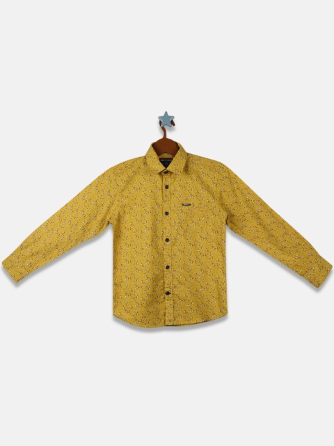 

Monte Carlo Boys Regular Fit Yellow Classic Floral Printed Casual Shirt