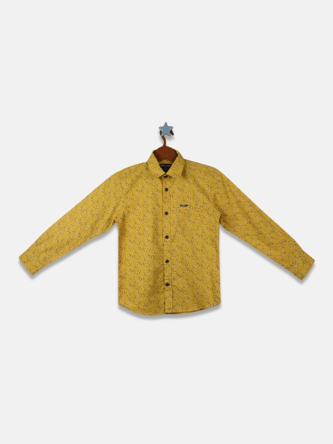 

Monte Carlo Boys Yellow Classic Printed Casual Shirt