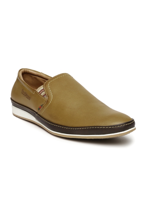 

San Frissco Men Tan Brown Slip-On Sneakers