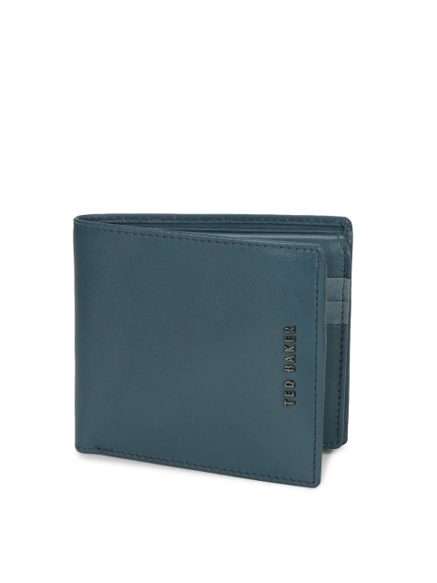

Ted Baker Men Blue Leather Two Fold Wallet